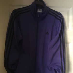 Ladies purple adidas zip up track suit top